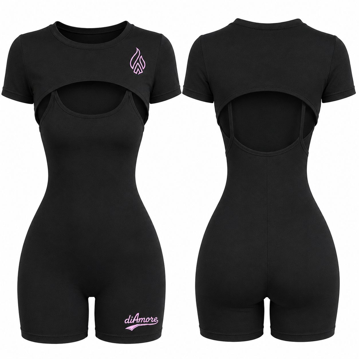 🖤 diAmore Midnight Sculpt Romper Set