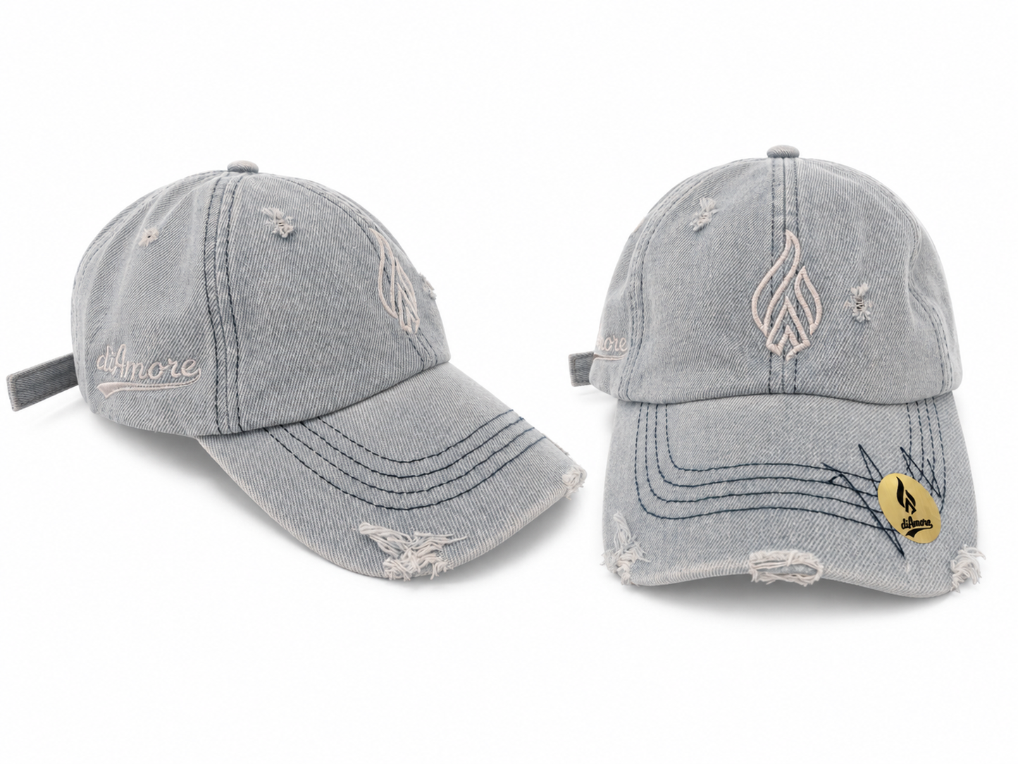 Gorra Vintage Denim Distressed – diAmore Edition