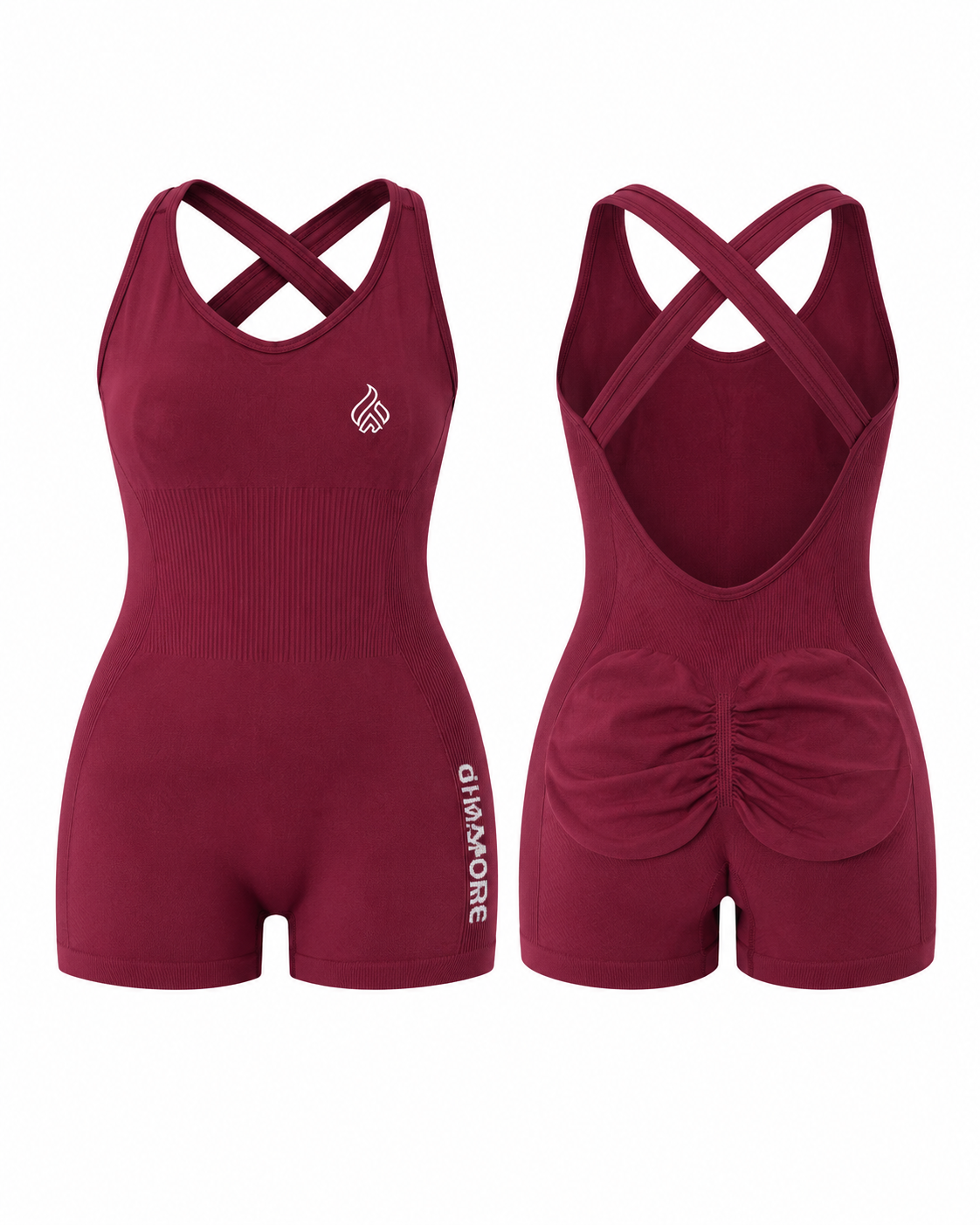 diAmore Sculpt Seamless Romper – Burgundy Wine