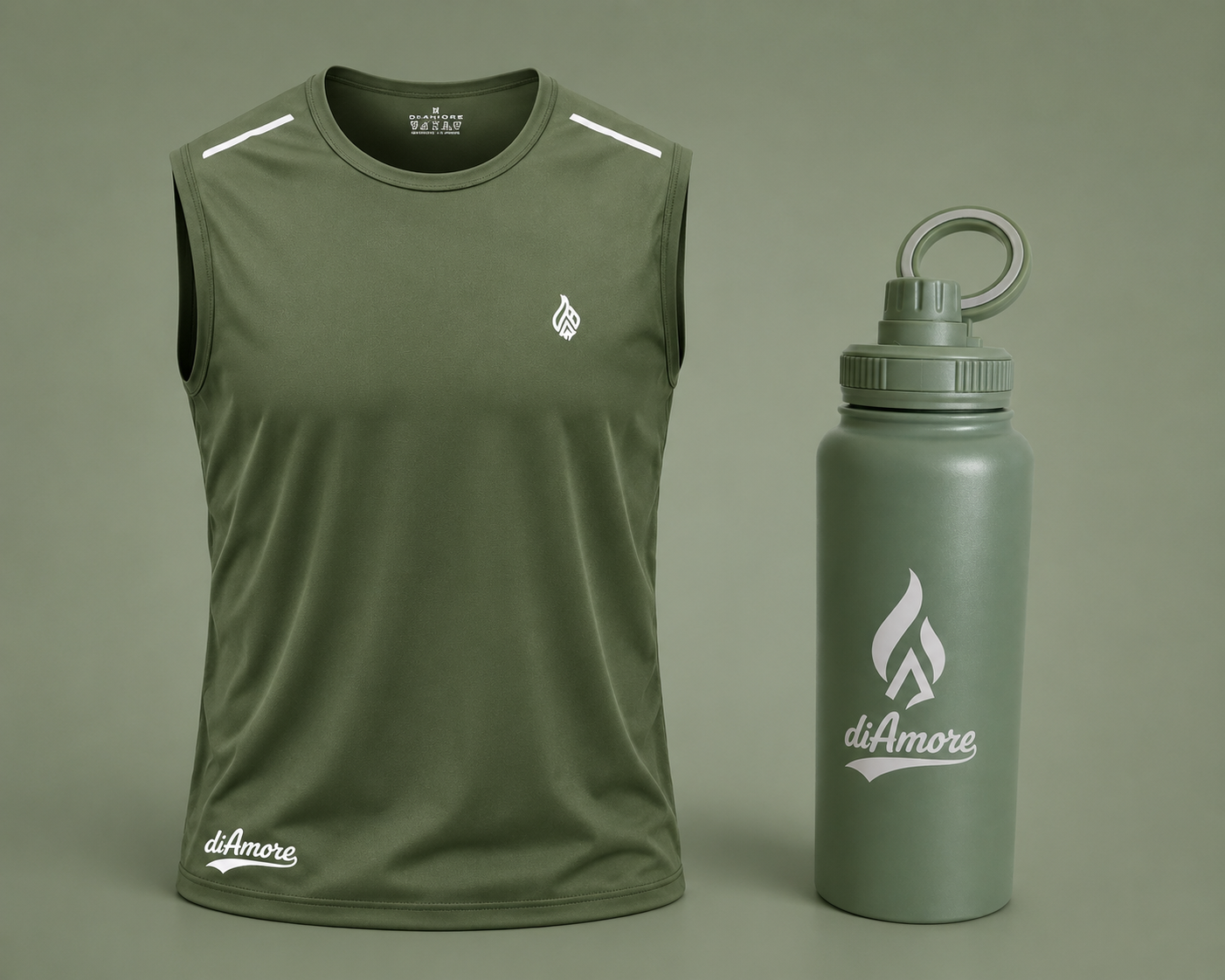 🧔‍♂️💚 Set Masculino Active Performance diAmore + Botella 32 oz