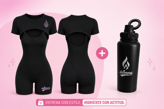 🖤 Set Fitness Elite diAmore + Botella 32 oz