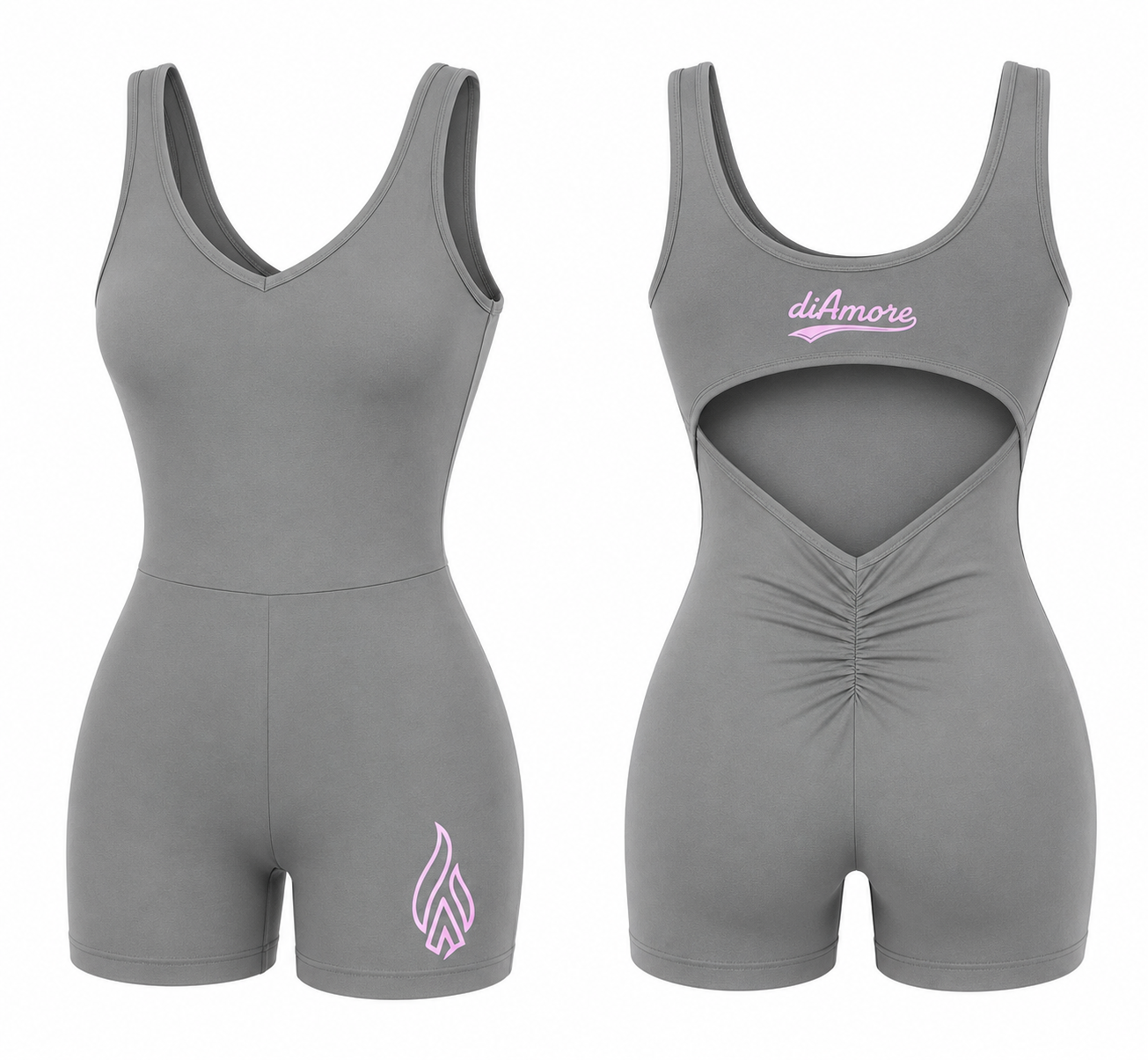 🩶 diAmore Steel Sculpt Romper