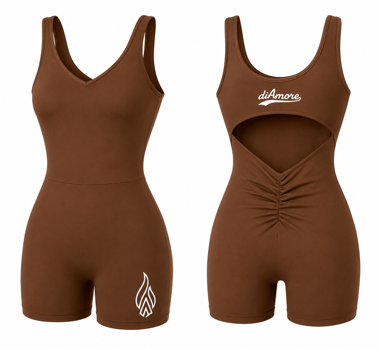 🤎 diAmore Mocha Sculpt Romper
