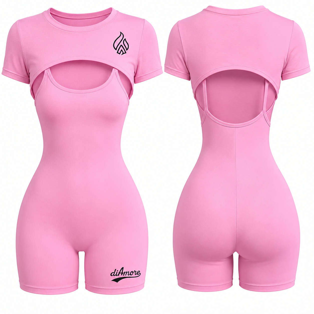 💗 diAmore Pink Sculpt Romper Set