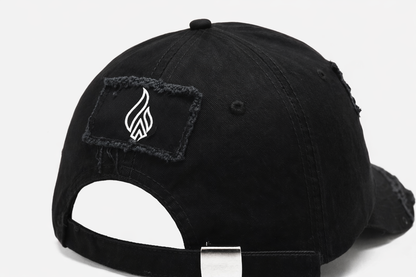 diAmore Distressed Cap Set – 3 Pack (Black, White & Burgundy)