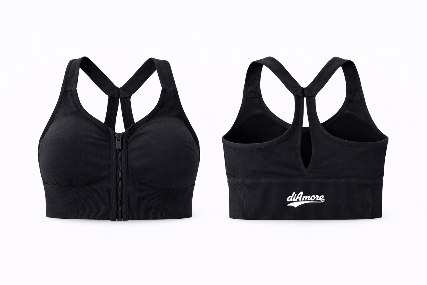 diAmore Women’s Seamless Sports Bra High Support – Workout, Gym, Running Activewear