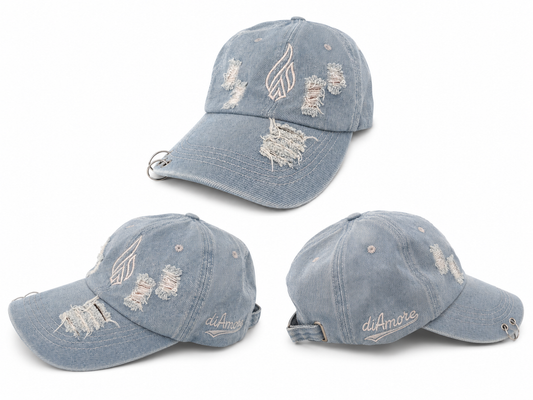 Gorra Vintage Denim Distressed – diAmore Edition