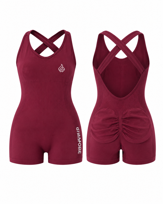 diAmore Sculpt Seamless Romper – Burgundy Wine