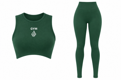 Conjunto Deportivo diAmore Sculpt Seamless – Forest Green